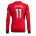 Günstige Manchester United Rasmus Hojlund #11 Heim Fussballtrikot 2023-24 Langarm